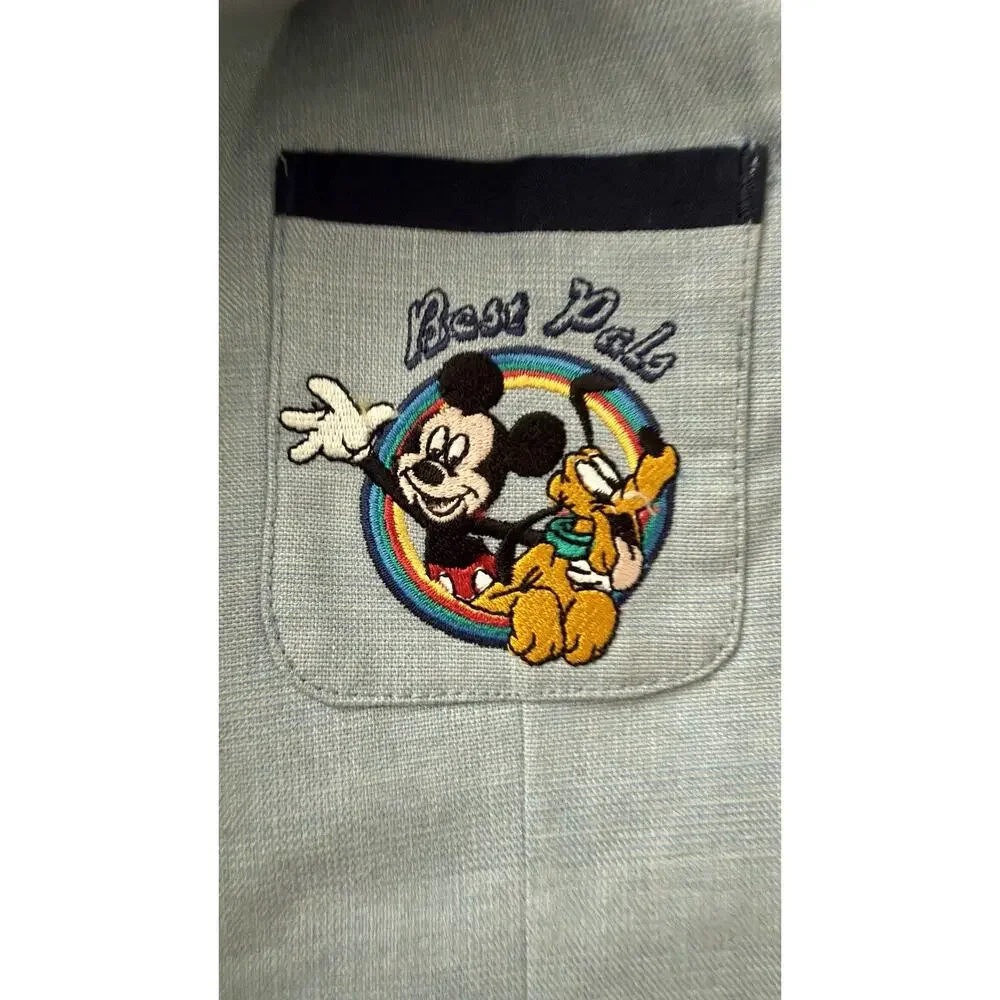 One Friday Disney Mickey Mouse & Pluto Boys Blazer Jacket Blue Sz 4-5Y Wedding